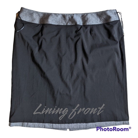 Anne Klein Dressy Pencil Skirt, Size 22W, Very Fine Black and Silver Heringbone - Picture 4 of 7